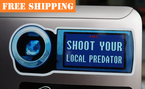 "SHOOT YOUR LOCAL PREDATOR" Sticker