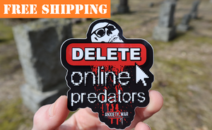 "DELETE online predators" Sticker