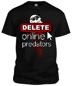 "DELETE online predators" T-Shirt - Black