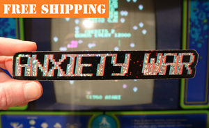 "ANXIETY WAR" Holographic Sticker